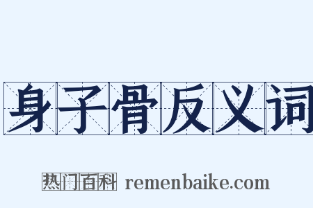 身子骨反义词是什么意思的图片